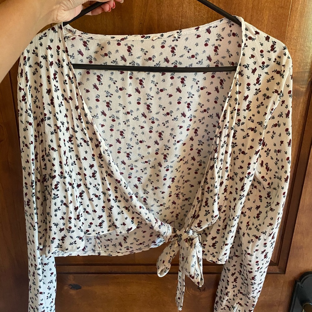 Pacsun floral tie top